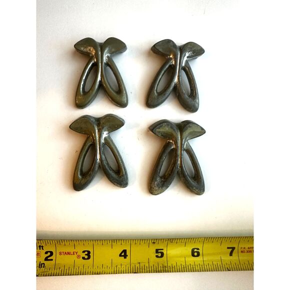 Mid Century Bow Shaped Knobs - Set of 4 - Two Hole 7/8" Center to Center - Picture 4 of 5